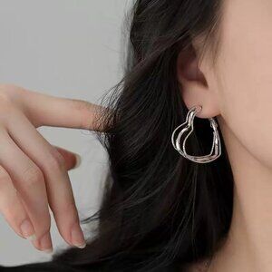 Elegant Silver Hoop Earrings